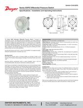 Load image into Gallery viewer, Dwyer Series ADPS Differential Pressure Switch
