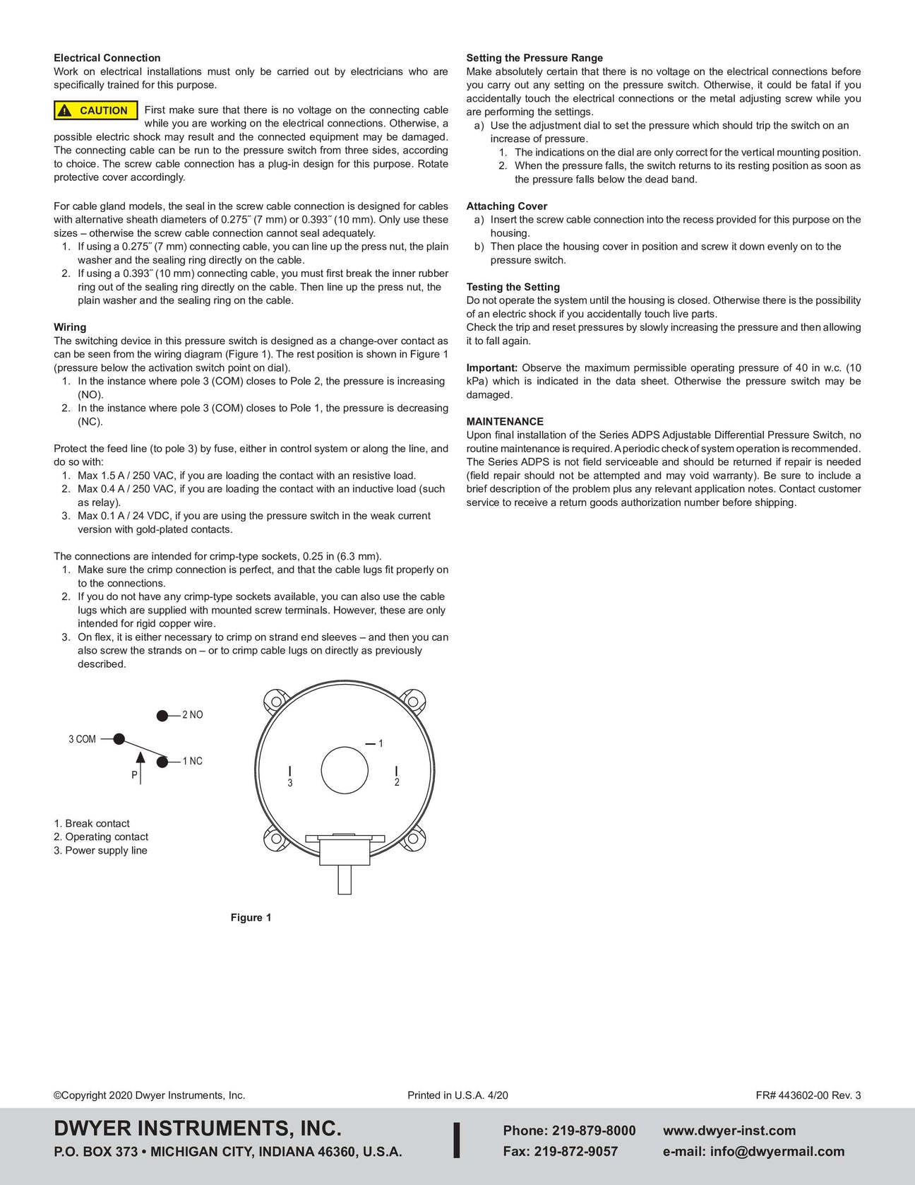 Dwyer Series ADPS Differential Pressure Switch Signal2U